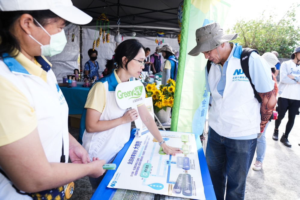 2023年友達永續基金會Ocean Party活動攜手社會企業及地方創生團體，策展食衣行等循環再生環教市集，及電動巴士接駁等低碳活動設計，打造減塑低碳的永續淨灘活動