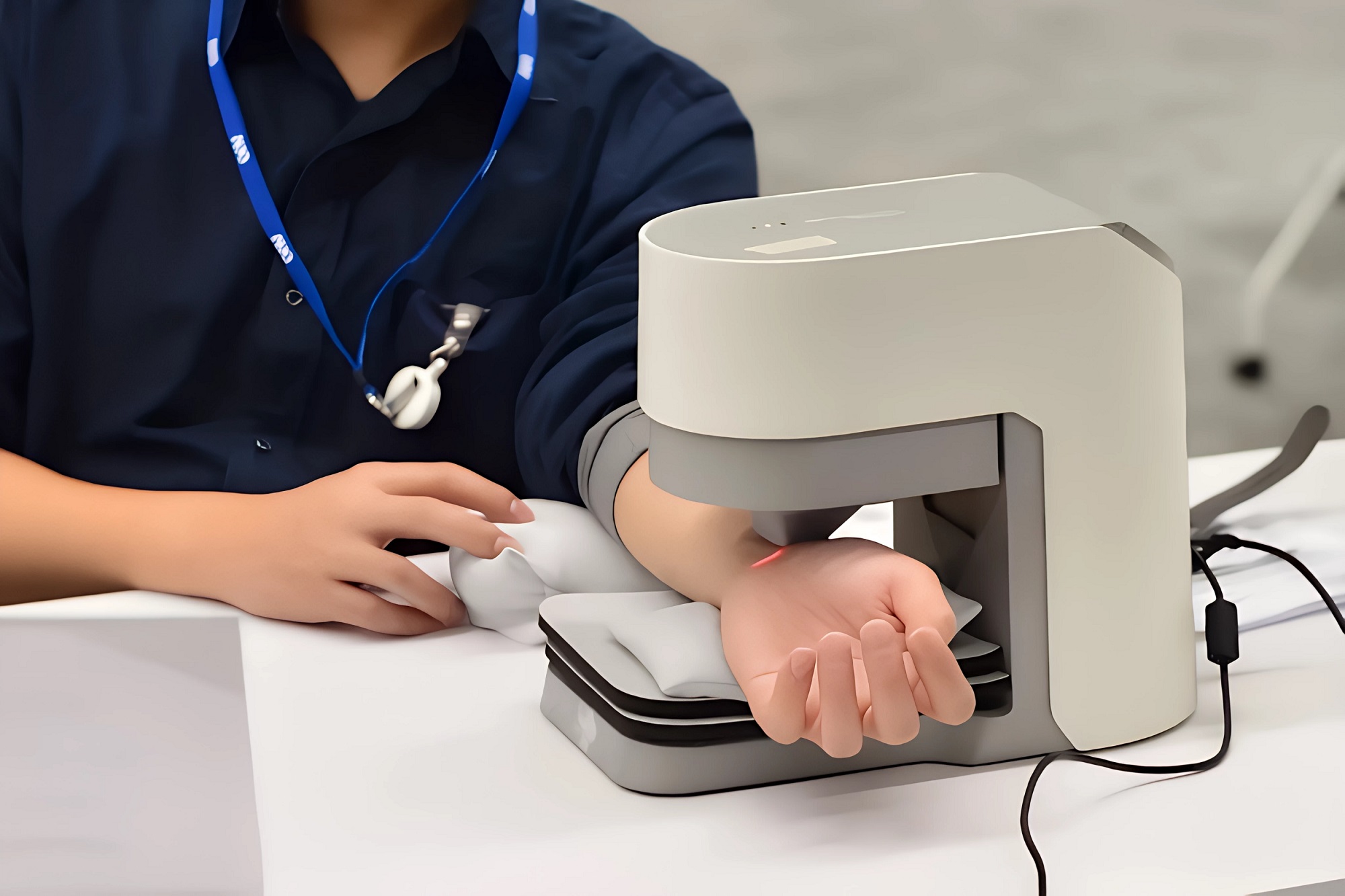 lehu樂虎88耘康中醫數位化檢測解決方案之脈象檢測系統採用高靈敏多點式壓力感測器，可真實還原「寸、關、尺」三部脈象量測結果