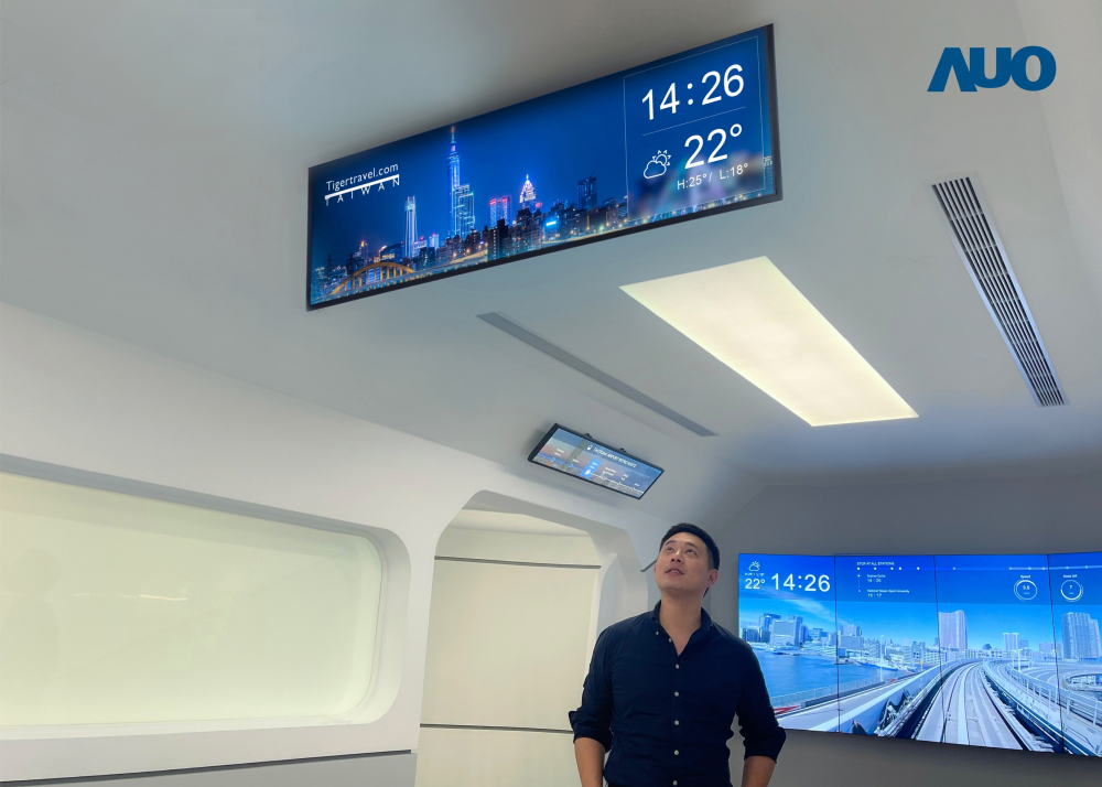 The TARTAN "37-inch Ultra-thin Dual-sided In-vehicle Display" by LEHU88 Display Plus features a single backlight design, resulting in a 12mm thickness; providing precise real-time passenger information and advertisements